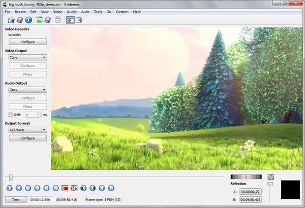 video editing software: Avidemux