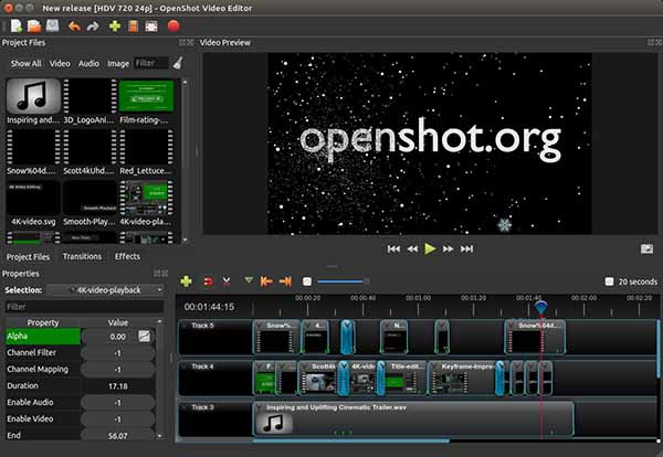 video editing software: OpenShot